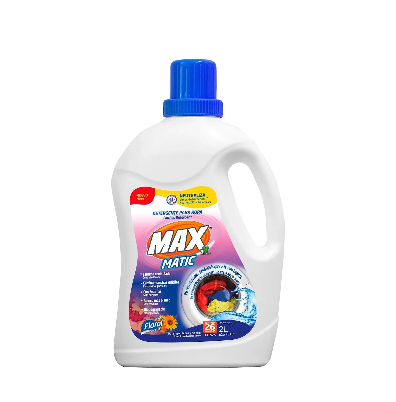DETERGENTE LIQUIDO PARA ROPA MATIC MAX DE DARYZA 2 lts